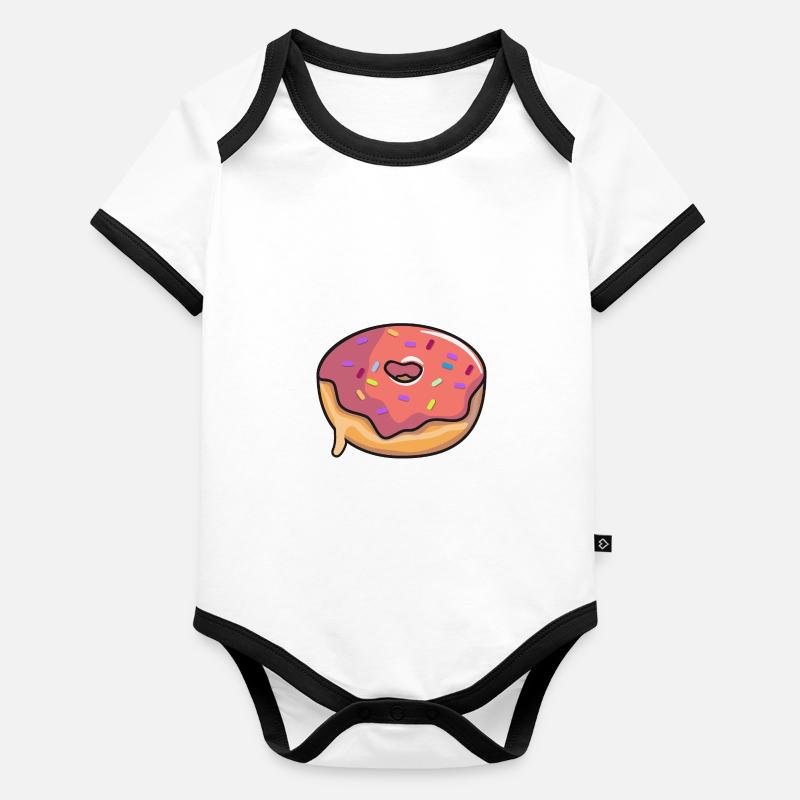 Beignet Body Bébé bio contrasté manches courtes