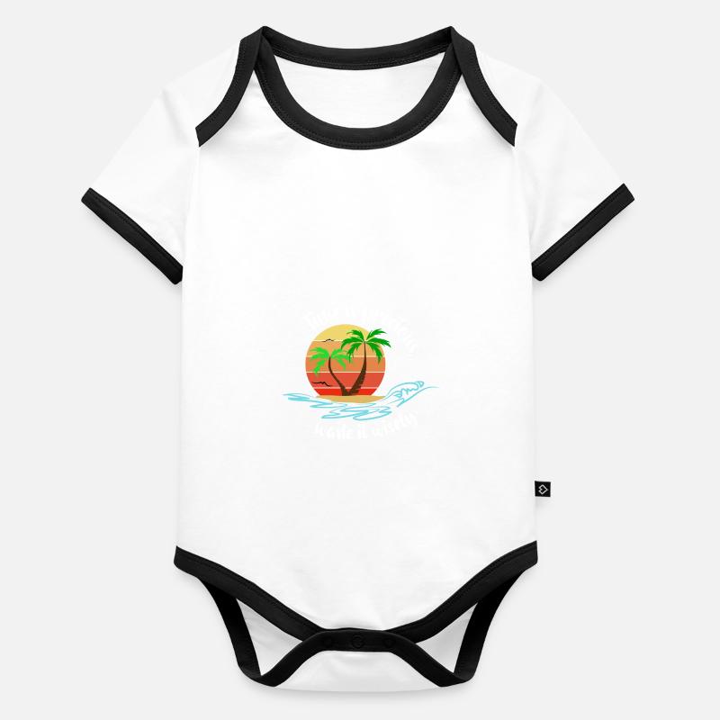time is precious waste it wisely Baby Bio-Kurzarm-Kontrastbody
