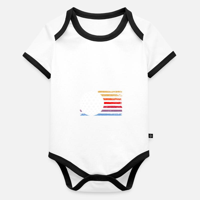 Golfspieler Golf Baby Bio-Kurzarm-Kontrastbody