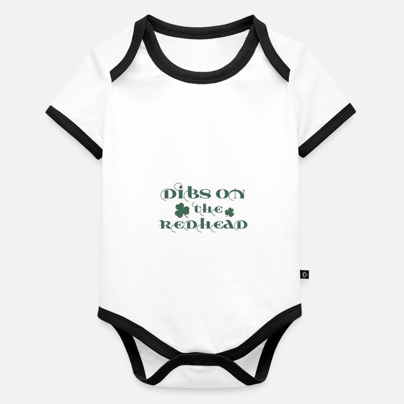 Dibs On The RedHead Irish Pride Saint Patrick Body Bébé bio contrasté manches courtes