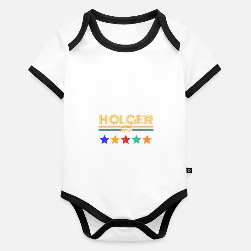 Holger Baby Bio-Kurzarm-Kontrastbody