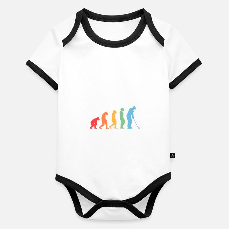 Golfeur Evolution Golf Body Bébé bio contrasté manches courtes