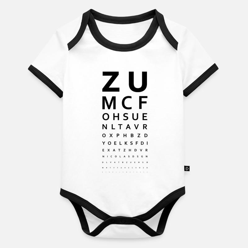 Opticien Body Bébé bio contrasté manches courtes