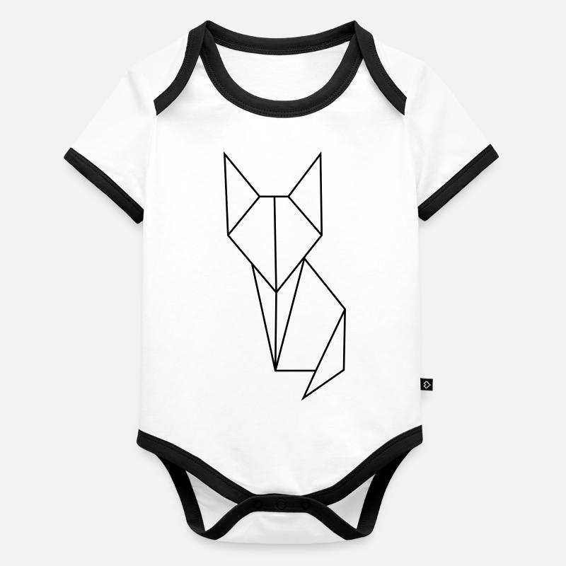 Cat Organic Baby Contrasting Bodysuit