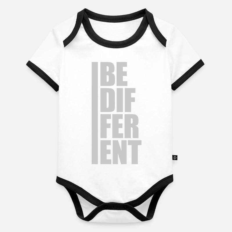 Soyez différent Logo Design Body Bébé bio contrasté manches courtes