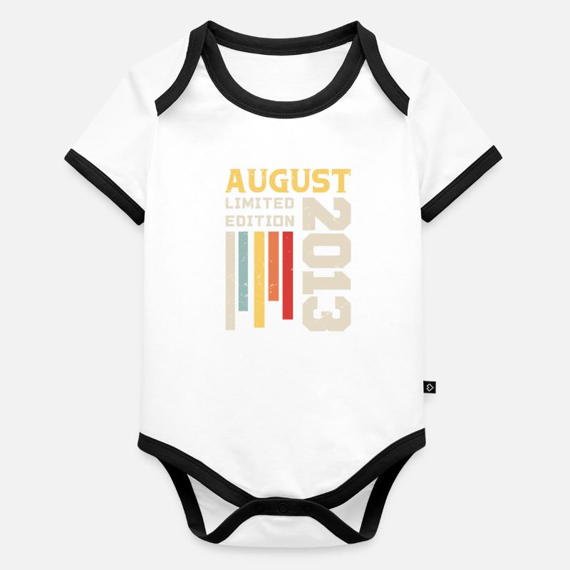 August 2013 - Geburtstagsgeschenk August 2013 August Baby Bio-Kurzarm-Kontrastbody