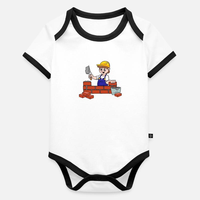 Bricklayer Organic Baby Contrasting Bodysuit