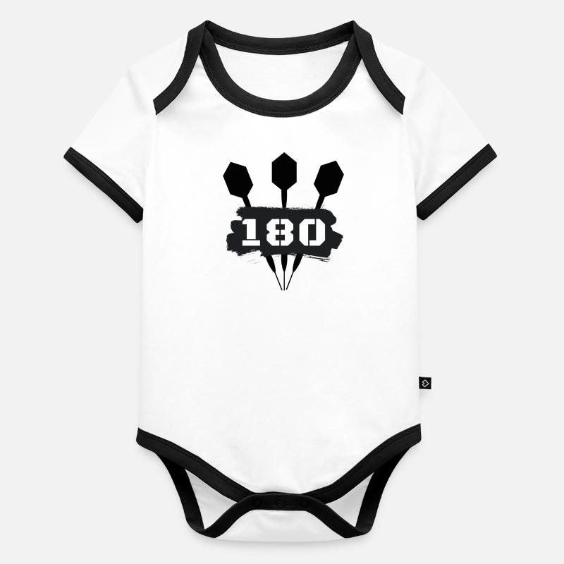 Fléchettes Body Bébé bio contrasté manches courtes