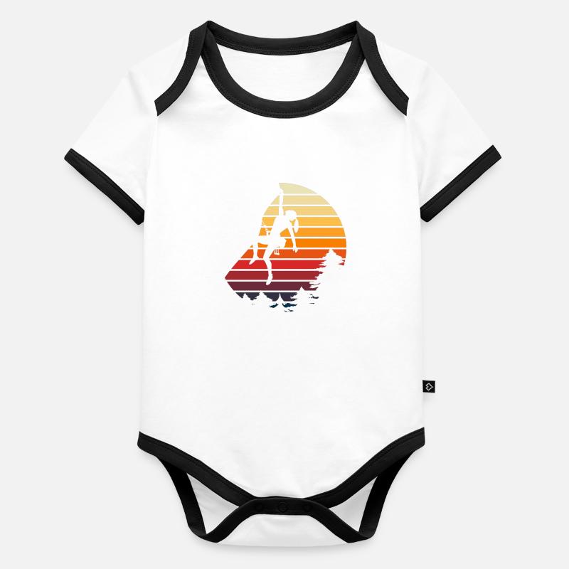 Vintage Trad Climbing Organic Baby Contrasting Bodysuit