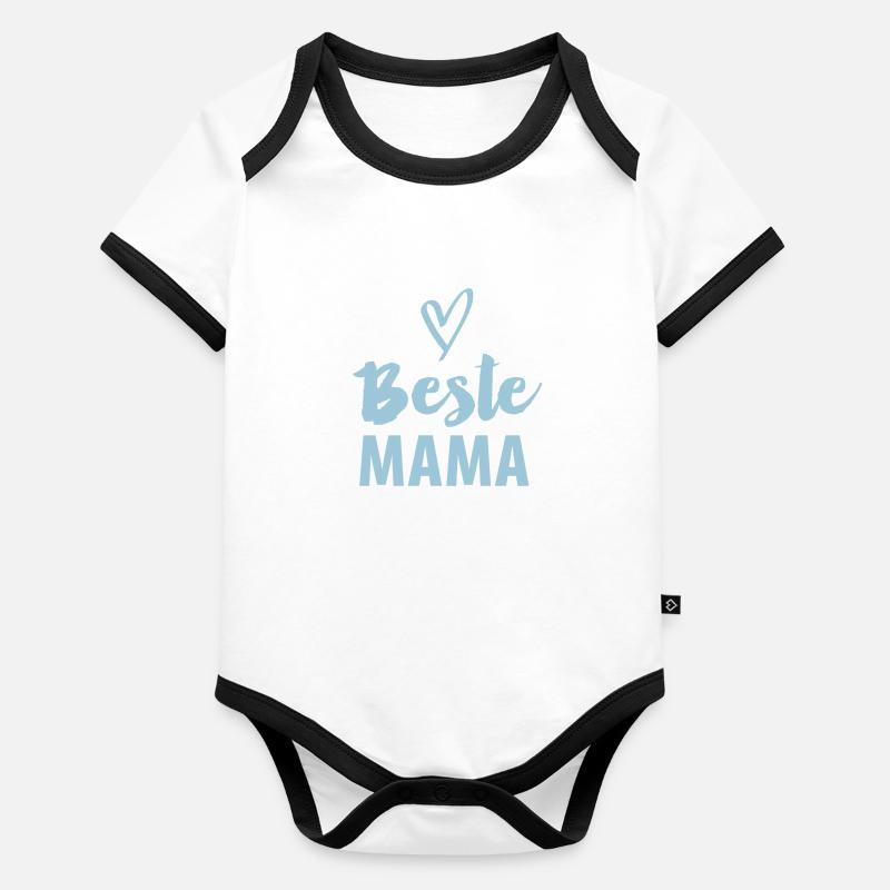 Beste Mama Baby Bio-Kurzarm-Kontrastbody