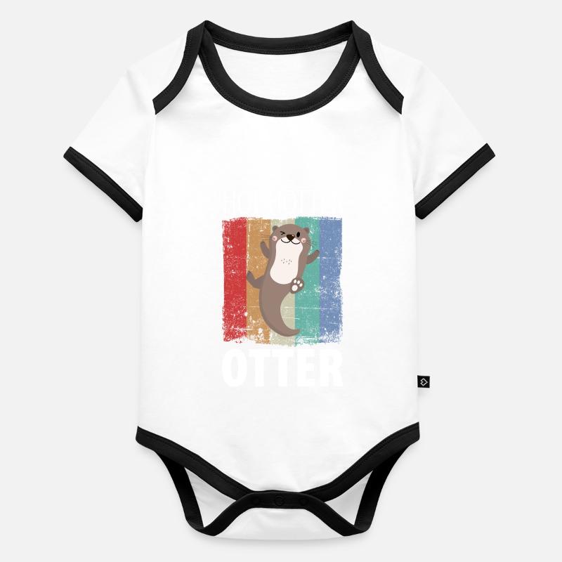 Hot Hotter Otter Organic Baby Contrasting Bodysuit