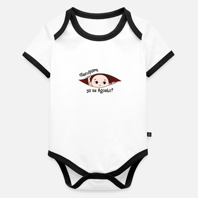 Disculpame Ya Es Agosto Bebé Body Bébé bio contrasté manches courtes