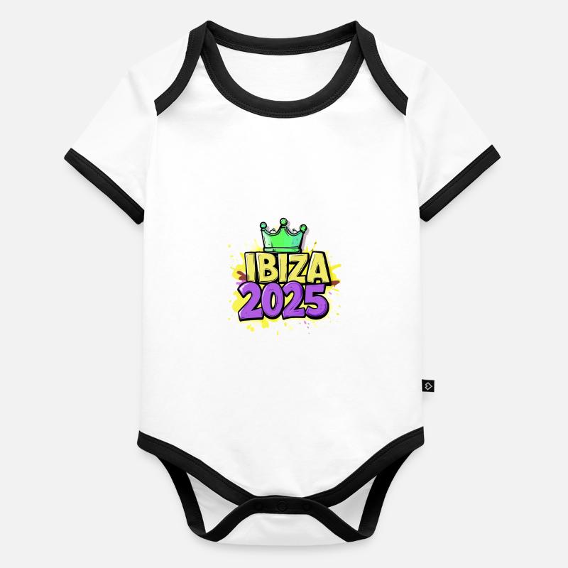 Ibiza 2025 Baby Bio-Kurzarm-Kontrastbody