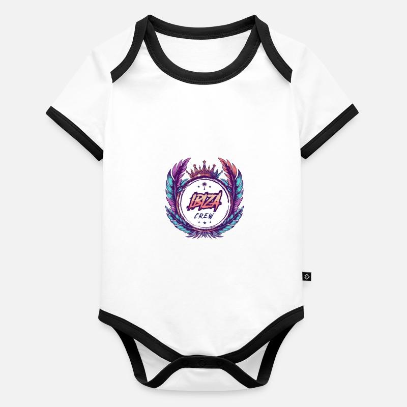 Ibiza Crew Bunt Baby Bio-Kurzarm-Kontrastbody