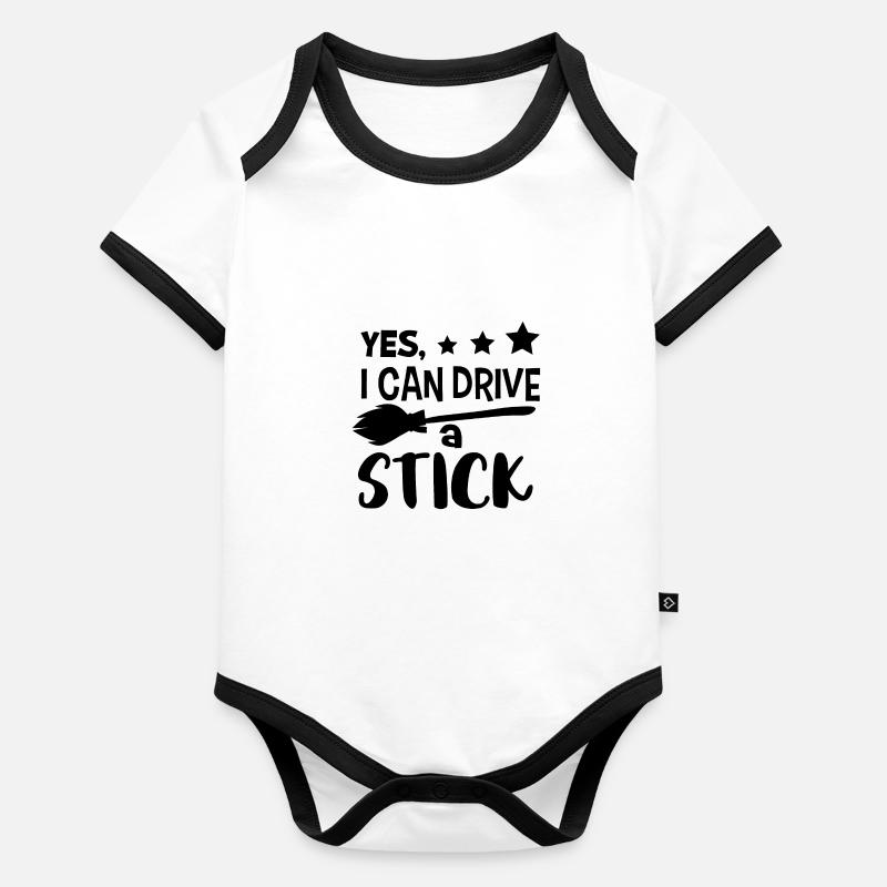 Halloween Witch's Bee Organic Baby Contrasting Bodysuit