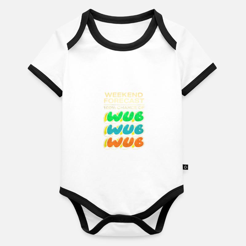 Prévisions du week-end 100% de chances de Wub Wub Body Bébé bio contrasté manches courtes