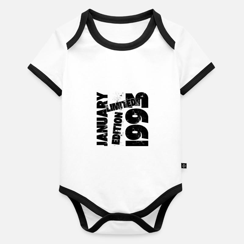 JANVIER 1993 LIMITED EDITION Body Bébé bio contrasté manches courtes