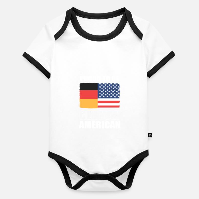 American German Organic Baby Contrasting Bodysuit