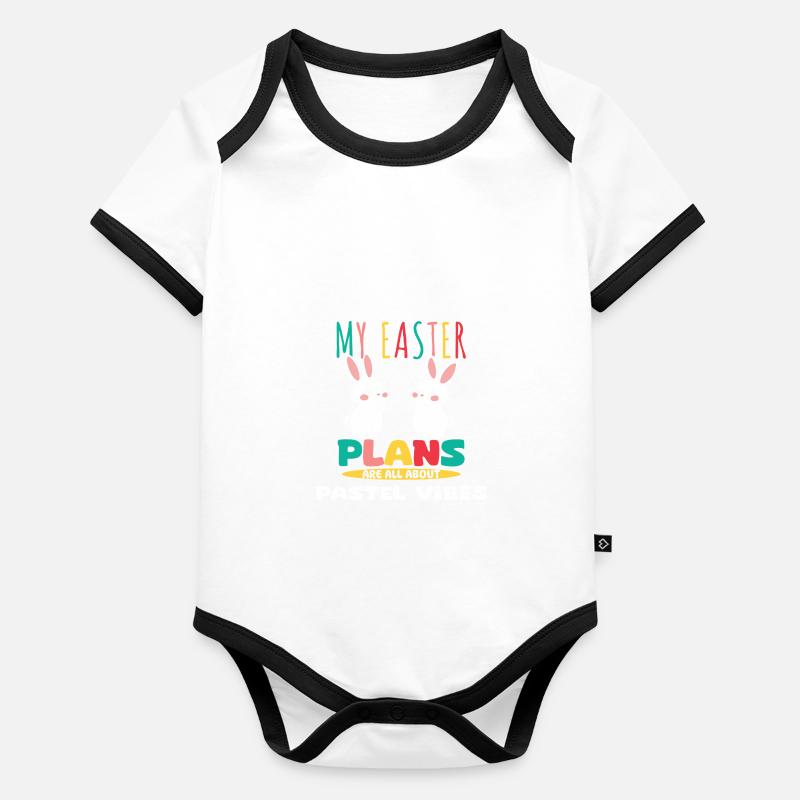 My Easter Plans Are All About Pastel Vibes Organic Baby Contrasting Bodysuit