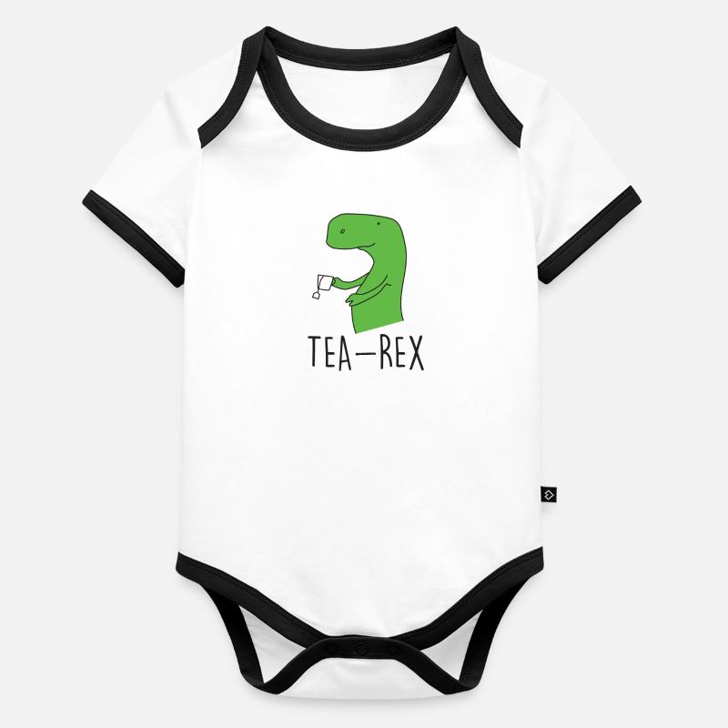 Tea-Rex Baby Bio-Kurzarm-Kontrastbody