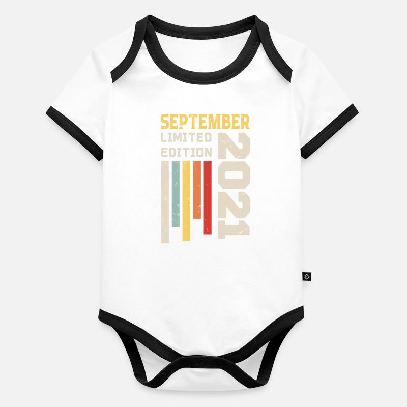 September 2021 Geburtstagsgeschenk September 2021 Baby Bio-Kurzarm-Kontrastbody