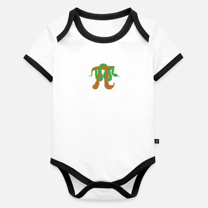 Mathématicien Professeur de mathématiques Pi-Tag Snake Body Bébé bio contrasté manches courtes