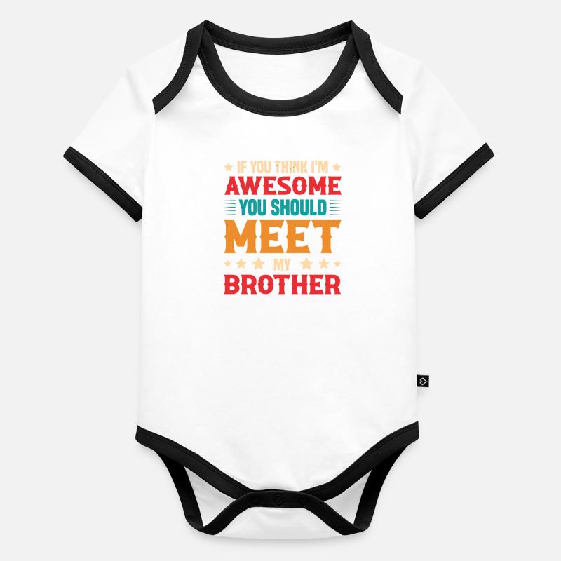 Bruderherz Bester Bruder der Welt Geschenkidee Baby Bio-Kurzarm-Kontrastbody