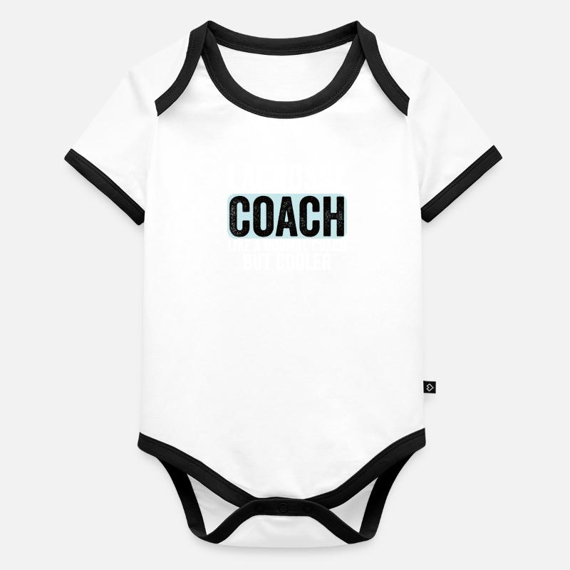 Lacrosse Trainer Experte Sport Spiel Coach Baby Bio-Kurzarm-Kontrastbody