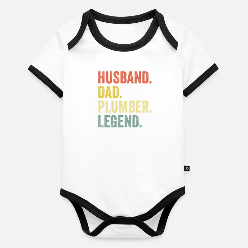 Heating Engineer Pump Valve Pressure Regulator Papa Father Organic Baby Contrasting Bodysuit