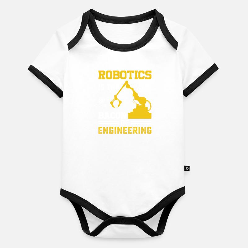 Robot Programmer Automation Technician Organic Baby Contrasting Bodysuit
