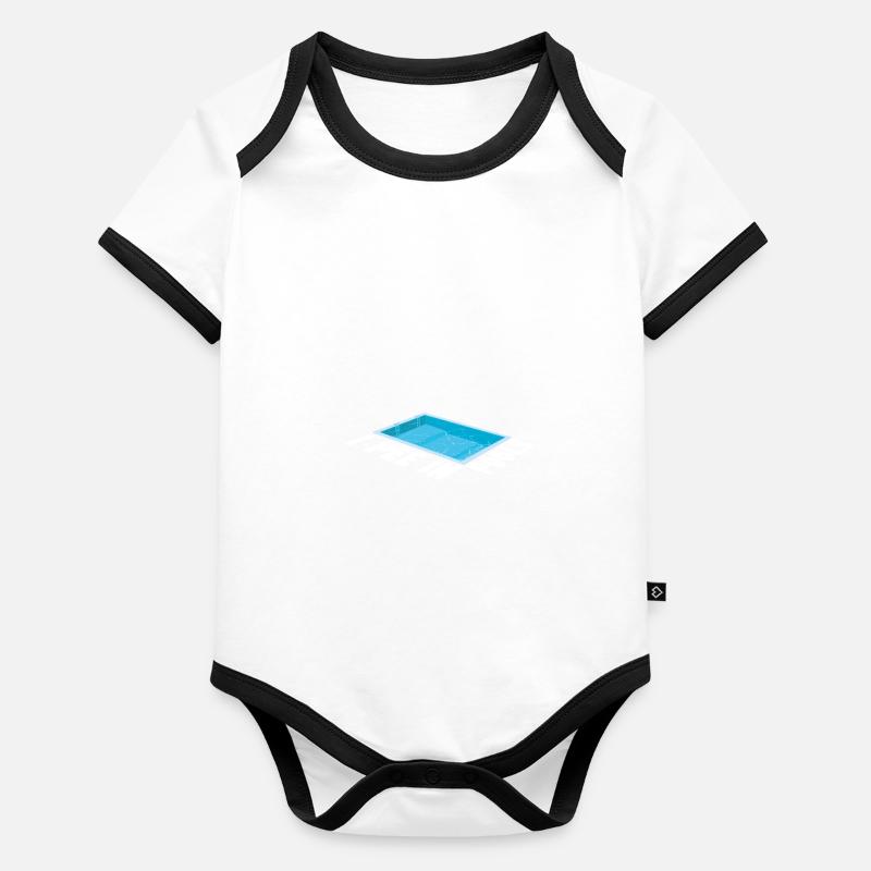 Funny Peeing In Pools Swiming Party I Pee In Baby Bio-Kurzarm-Kontrastbody