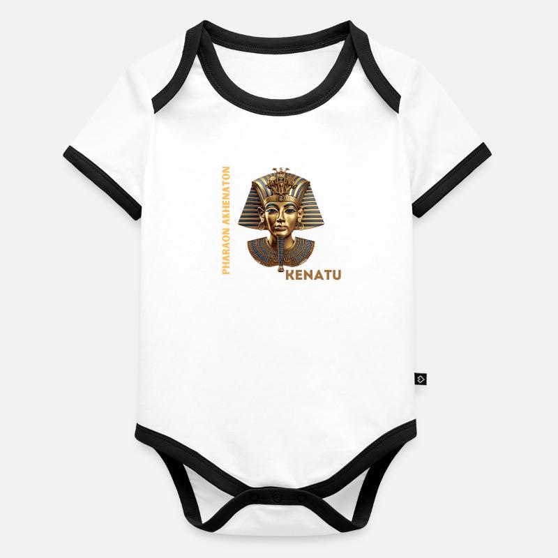 PHARAON AKHENATON Body Bébé bio contrasté manches courtes