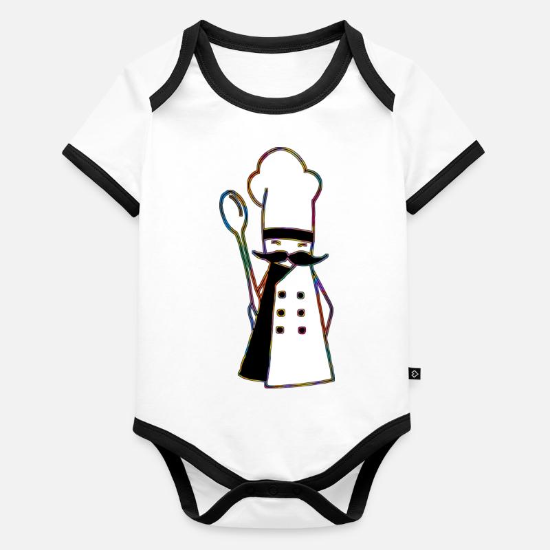 Cuire Body Bébé bio contrasté manches courtes