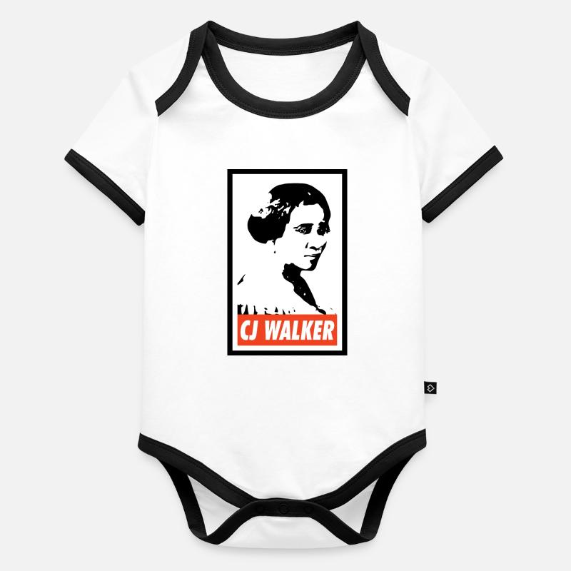 Señora CJ Walker - Body Bébé bio contrasté manches courtes -