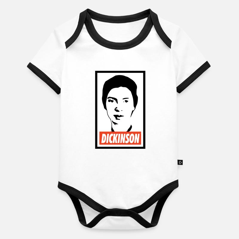 Emily Dickinson Body Bébé bio contrasté manches courtes