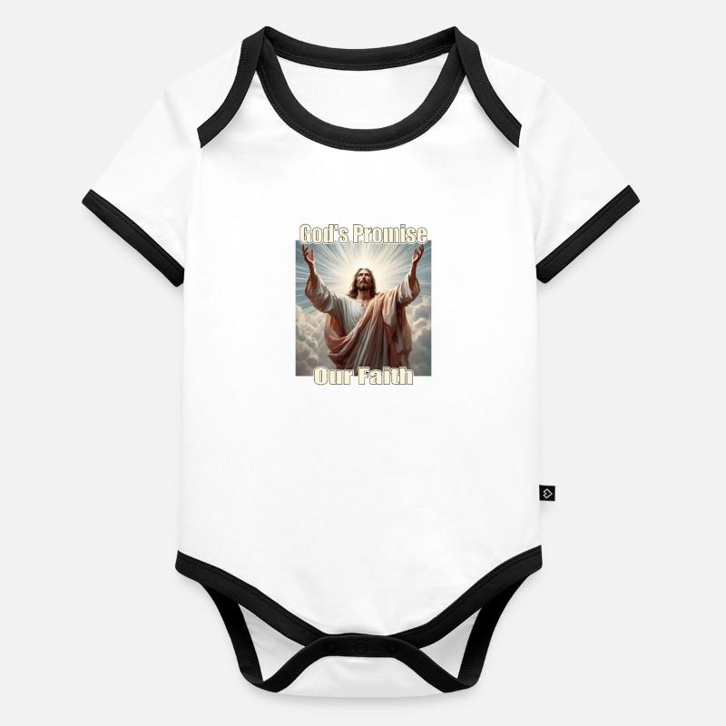 Jésus dans la Lumière Divine Body Bébé bio contrasté manches courtes