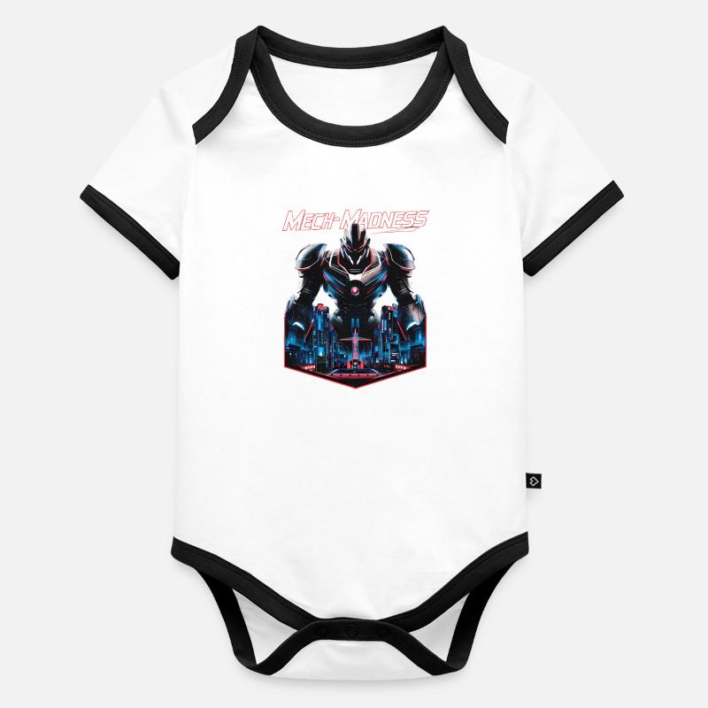 Cyberpunk Style Robot Organic Baby Contrasting Bodysuit
