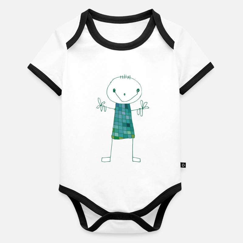 Emerald Alfred Organic Baby Contrasting Bodysuit
