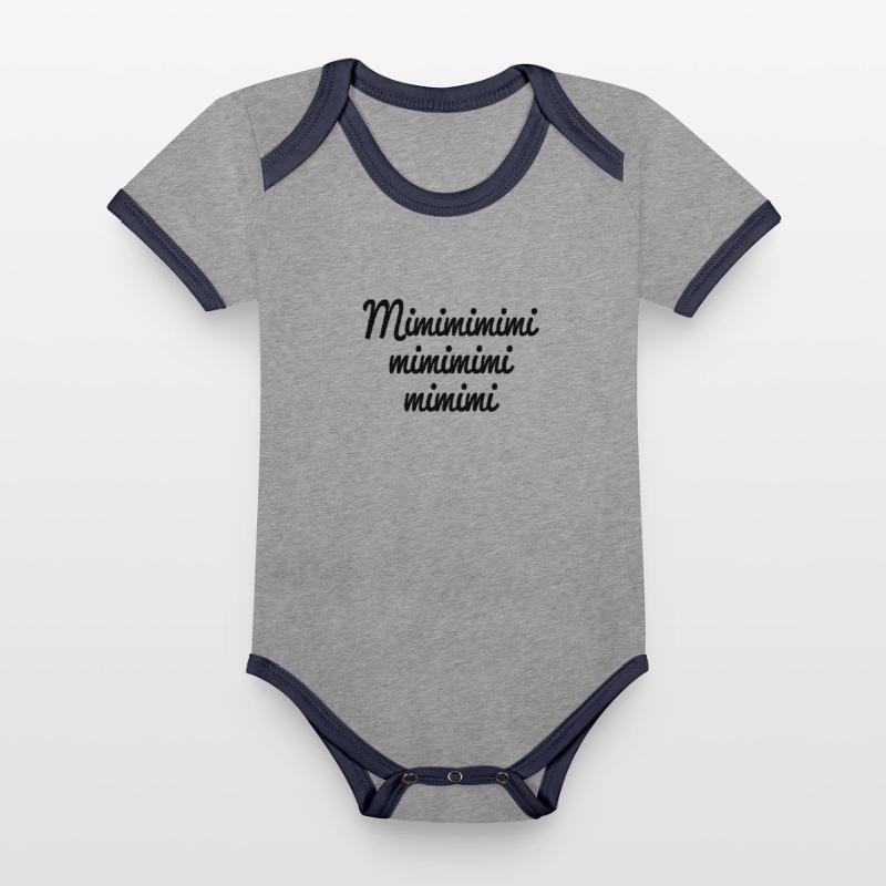 mimimi - I only hear mimimi Organic Baby Contrasting Bodysuit