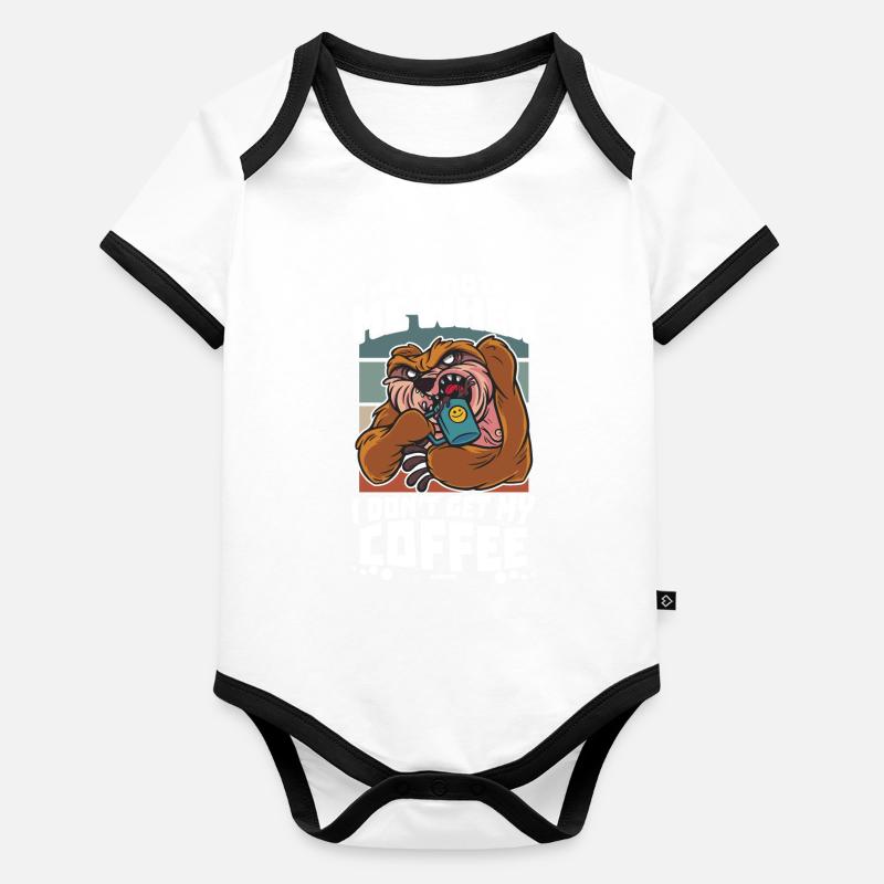 Café Espresso Capuccino Office Fun Cadeau Body Bébé bio contrasté manches courtes