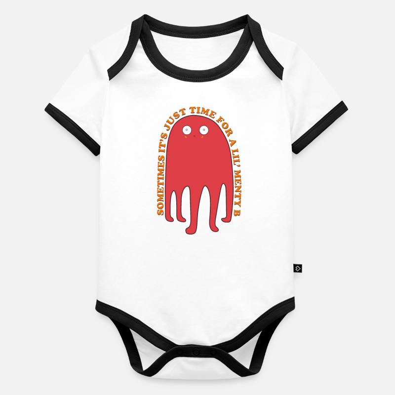 Doodles Graphique Drôle Body Bébé bio contrasté manches courtes