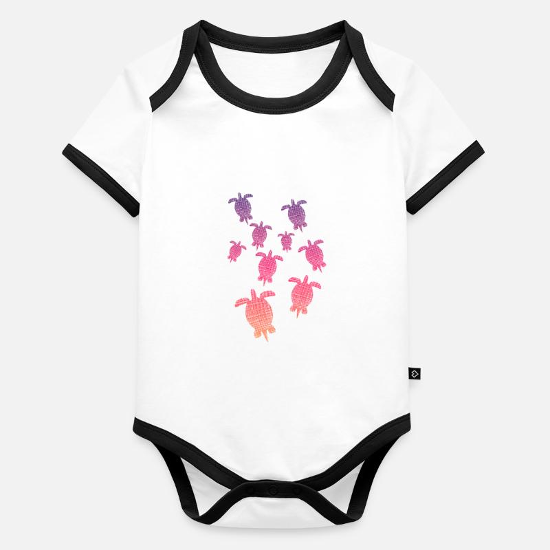 Schildkröten Turtle Baby Bio-Kurzarm-Kontrastbody