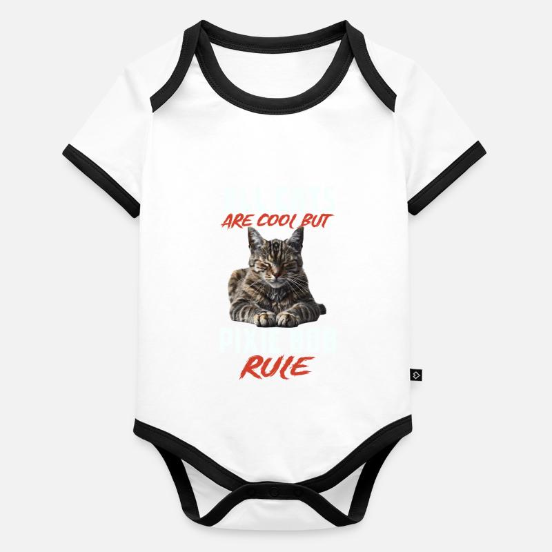 Bob Pixie Body Bébé bio contrasté manches courtes