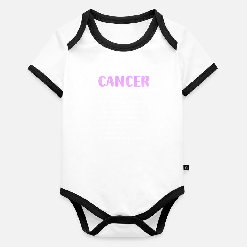 Cancer Planète Body Bébé bio contrasté manches courtes