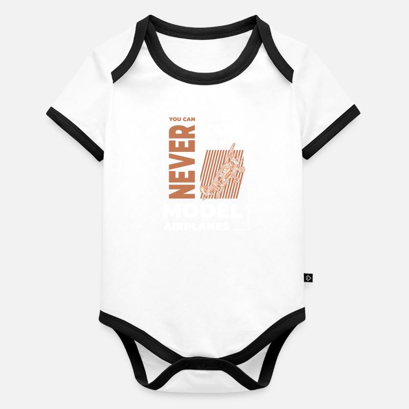Modellflugzeug Himmel Flieger Baby Bio-Kurzarm-Kontrastbody