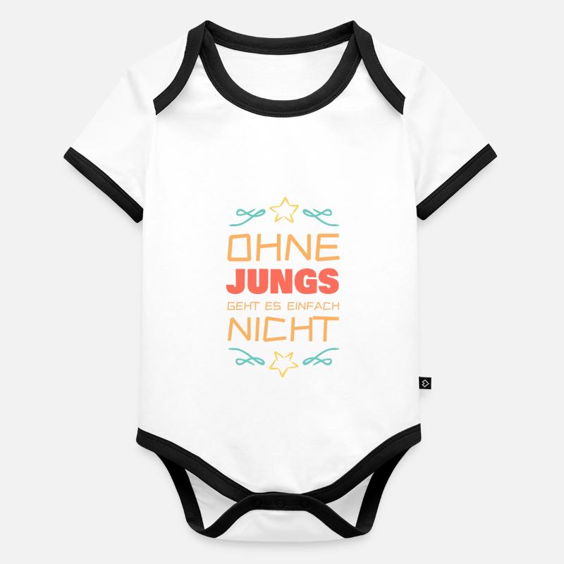 Ohne Jungs Männer geht es einfach nicht Baby Bio-Kurzarm-Kontrastbody