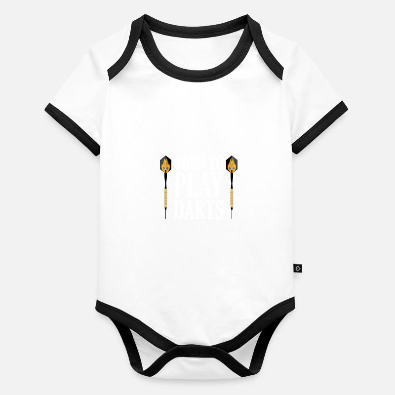 jeu de fléchettes Body Bébé bio contrasté manches courtes