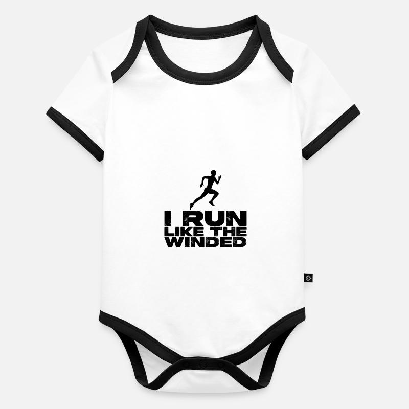 I Run Like The Winded 2 Baby Bio-Kurzarm-Kontrastbody