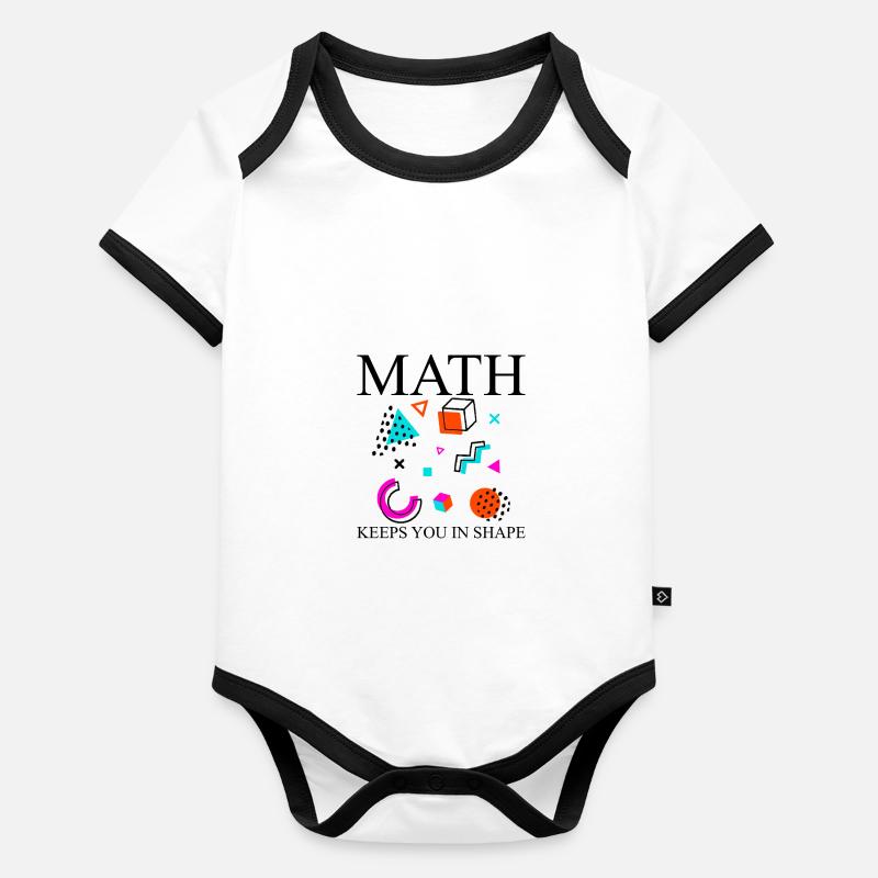Math Keeps You In Shape Baby Bio-Kurzarm-Kontrastbody