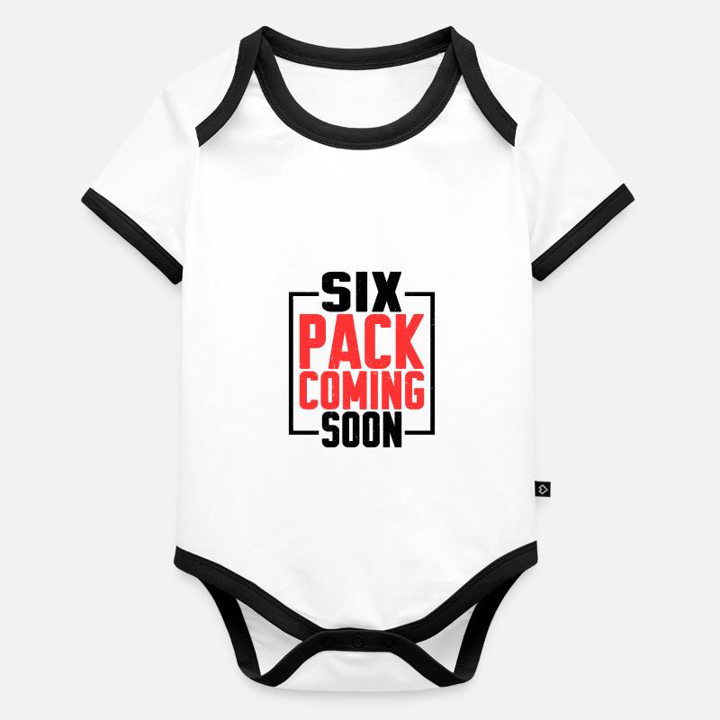 Six Pack à venir 27 Body Bébé bio contrasté manches courtes